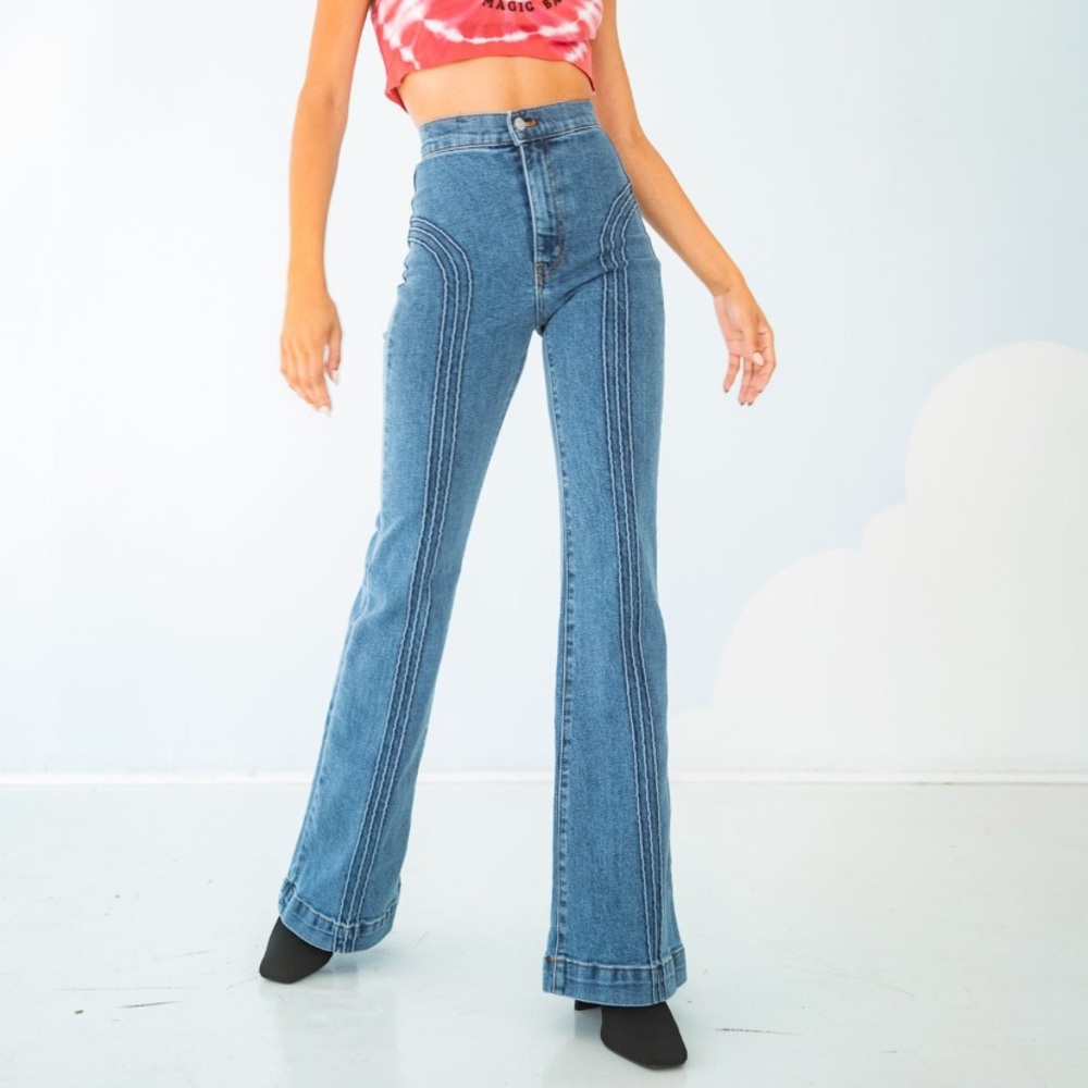 Brand new REVICE flare jeans.